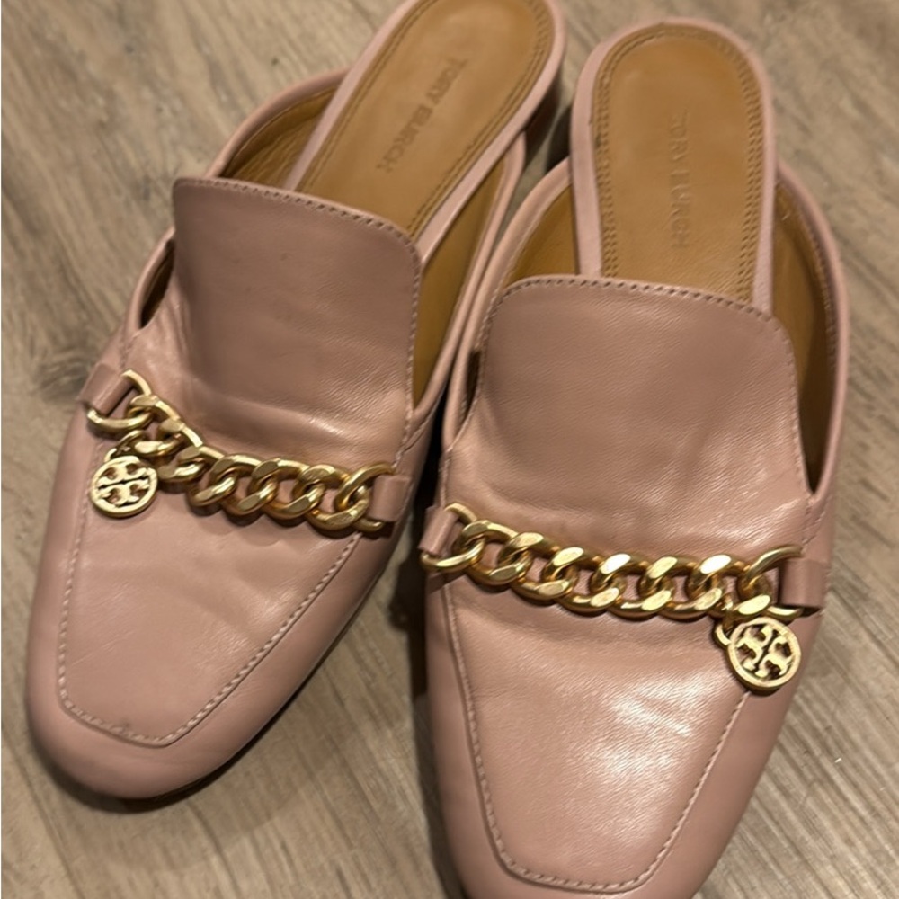 Tory Burch leather slippers